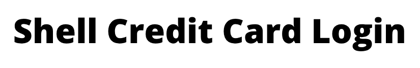 Shell Credit Card Login